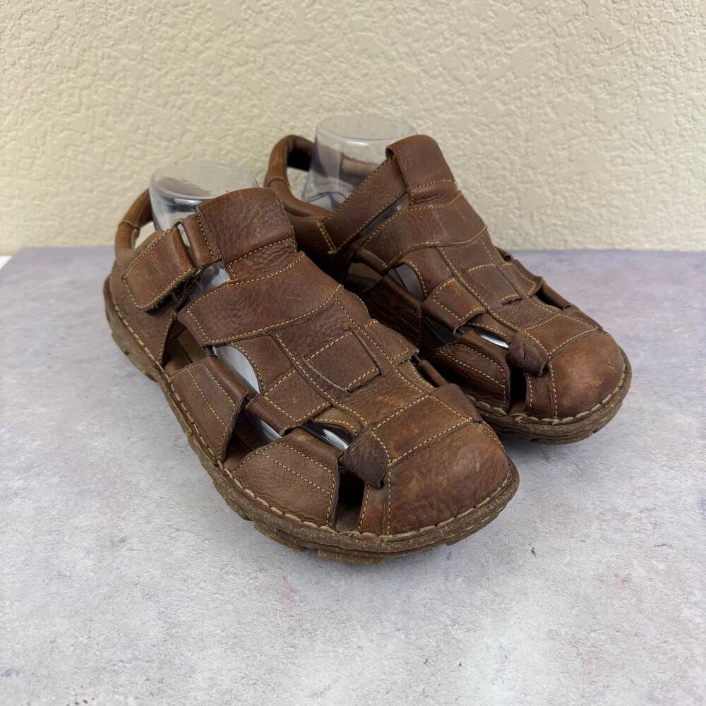 Born Cabot III Sandals Brown Leather Fisherman Comfort Casual Shoes Men’s 10